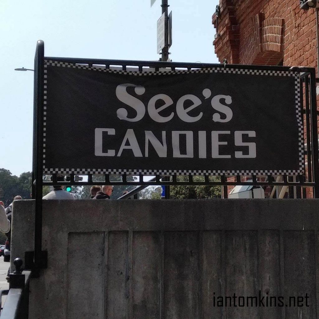 See's Candies up the street from Tommy's Place