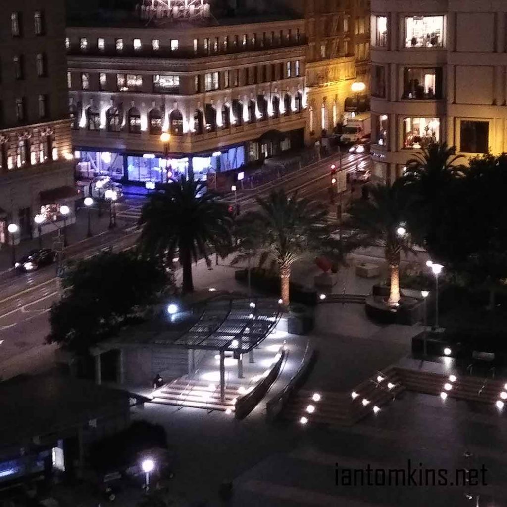 Union Square from The Cheesecake Factory Terrace at Night